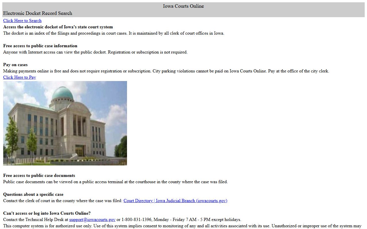 Warren County court records after arrest Iowa Courts Online search